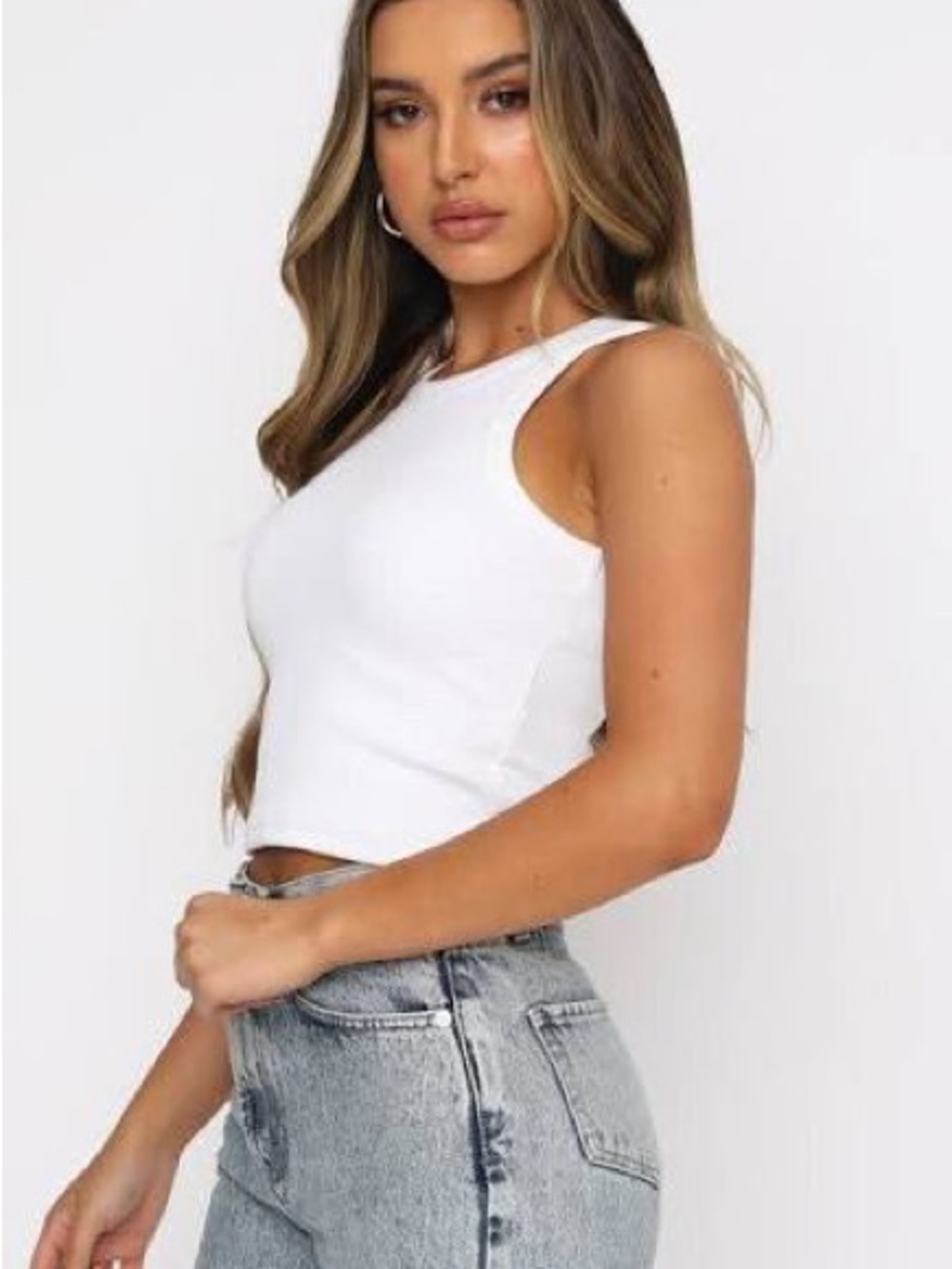 WHITE FOX ON THE GO TOP-M WHITE NWT